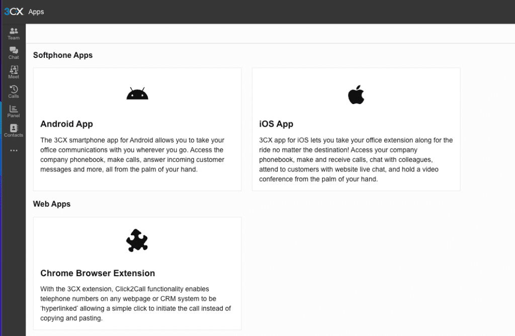 3CX webclient apps