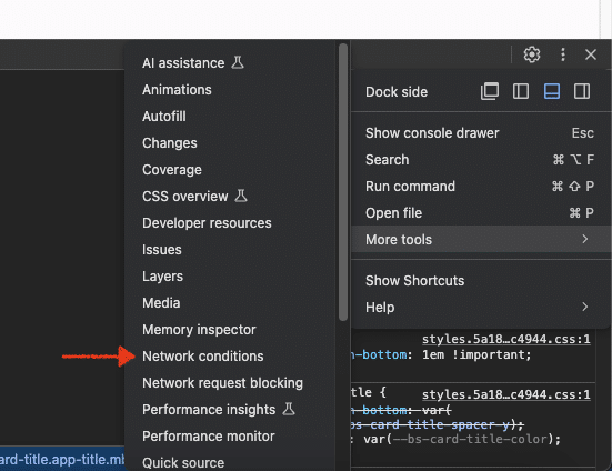 Google Chrome Network Conditions